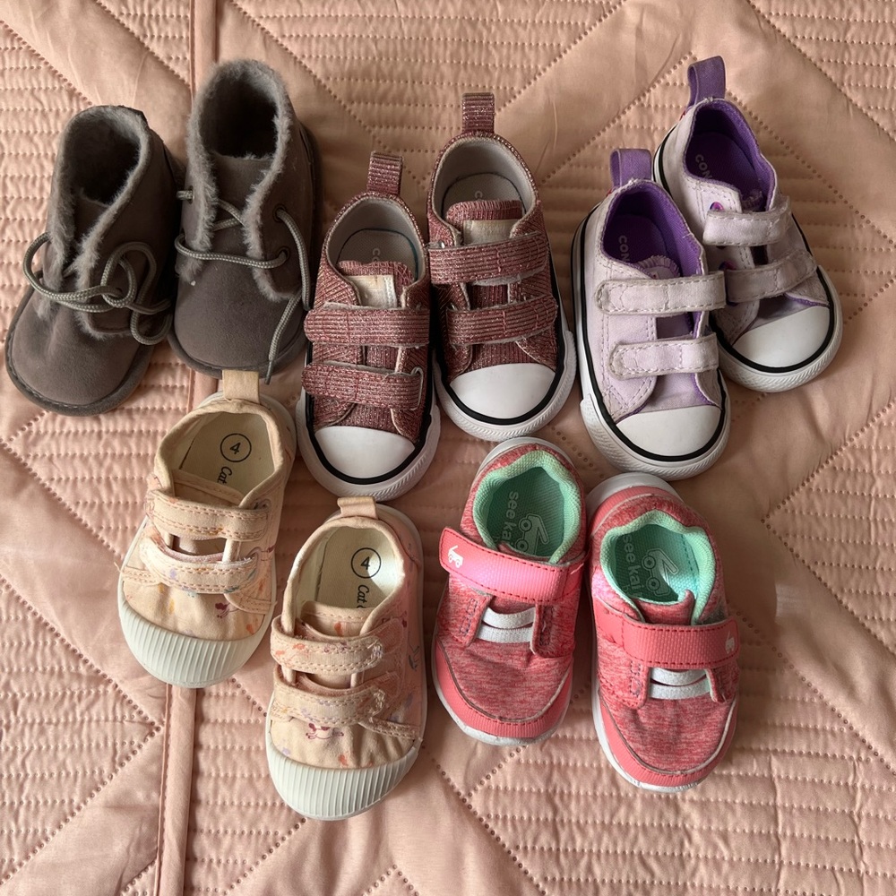 Size 4 lot of toddler shoes